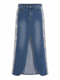 Maxi denim skirt