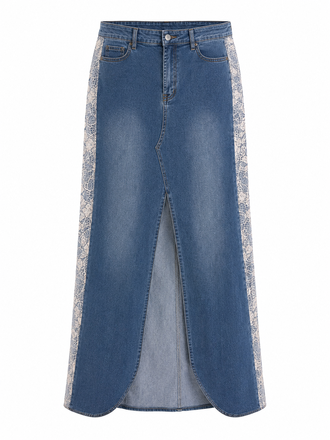 Maxi denim skirt