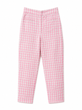 Vichy print capri pants