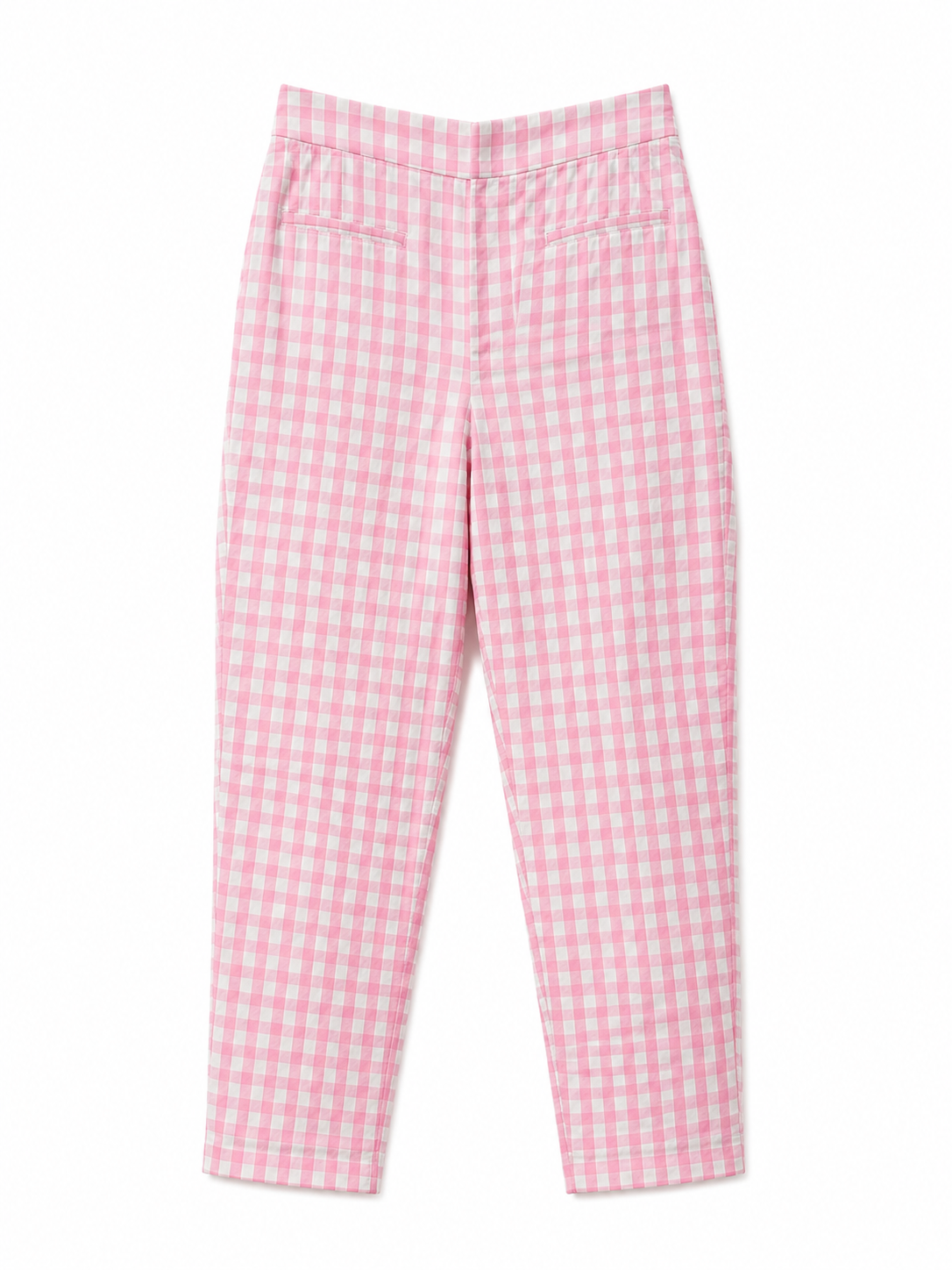 Vichy print capri pants
