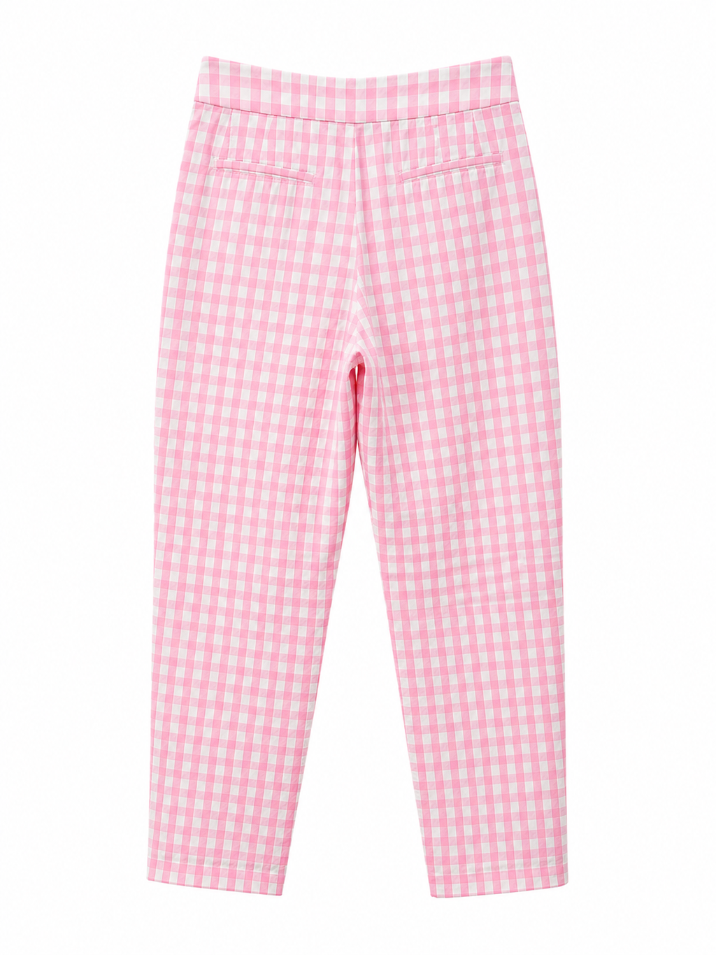 Vichy print capri pants