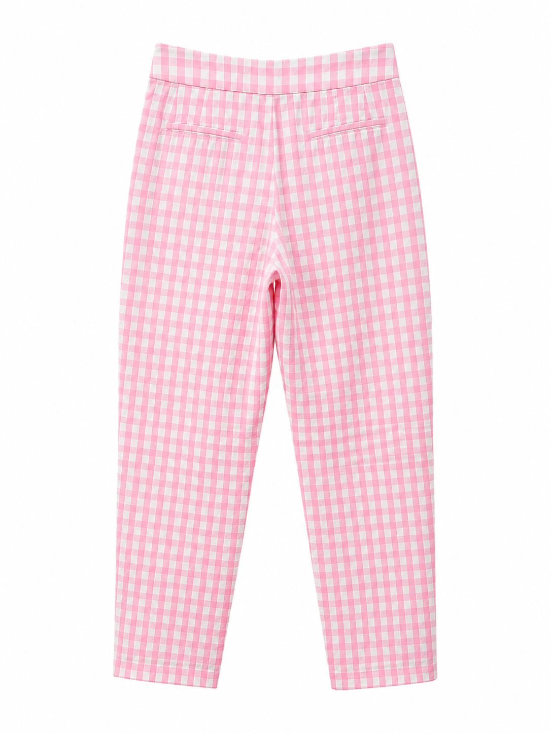 Vichy print capri pants