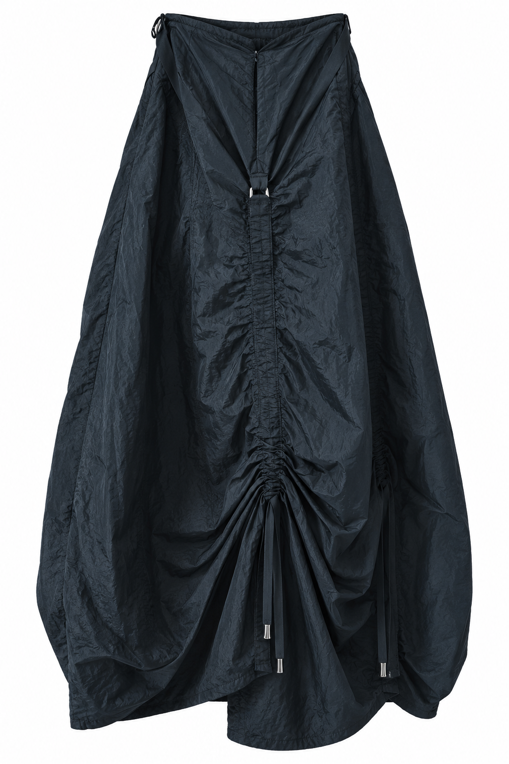 Vintage ruched taffeta parachute skirt