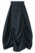 Vintage ruched taffeta parachute skirt