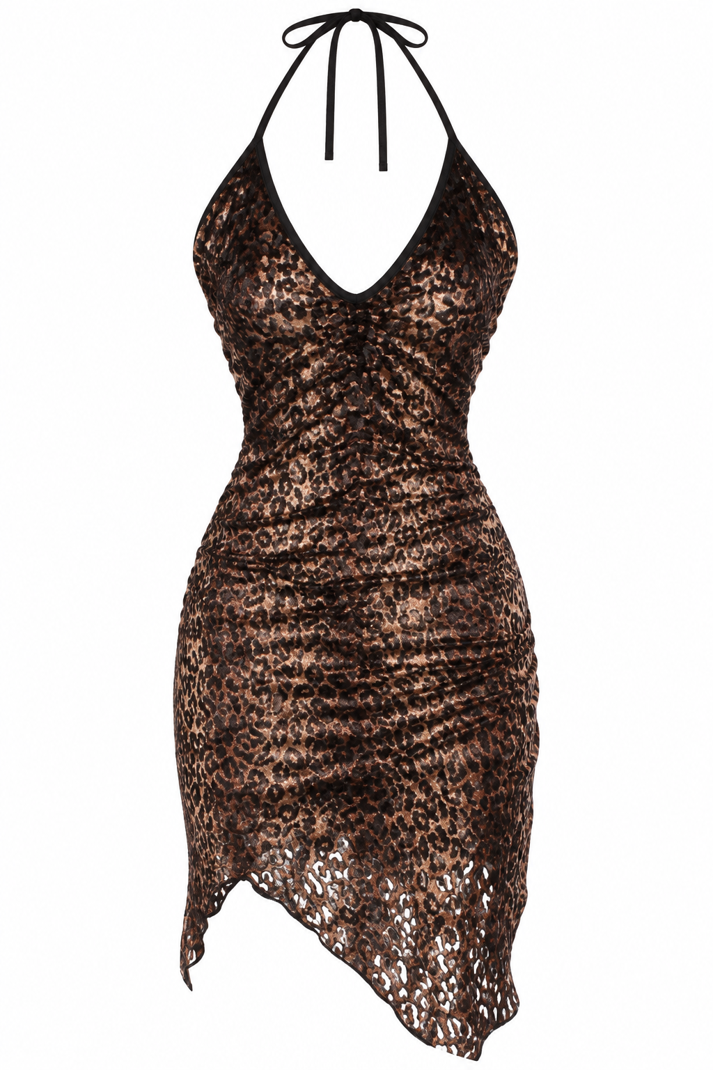 Velvet animal print dress