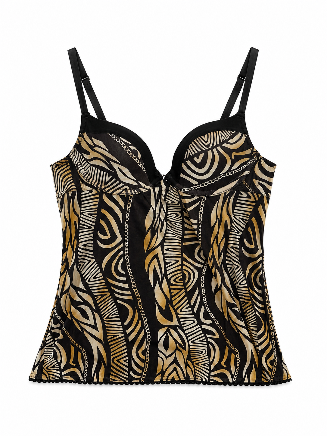Tribal print corset top