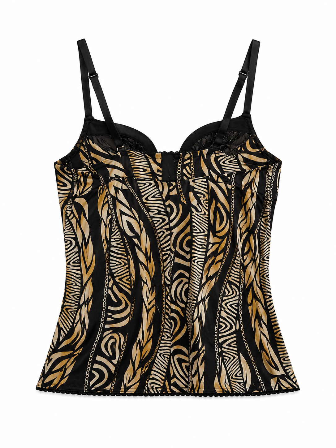Tribal print corset top