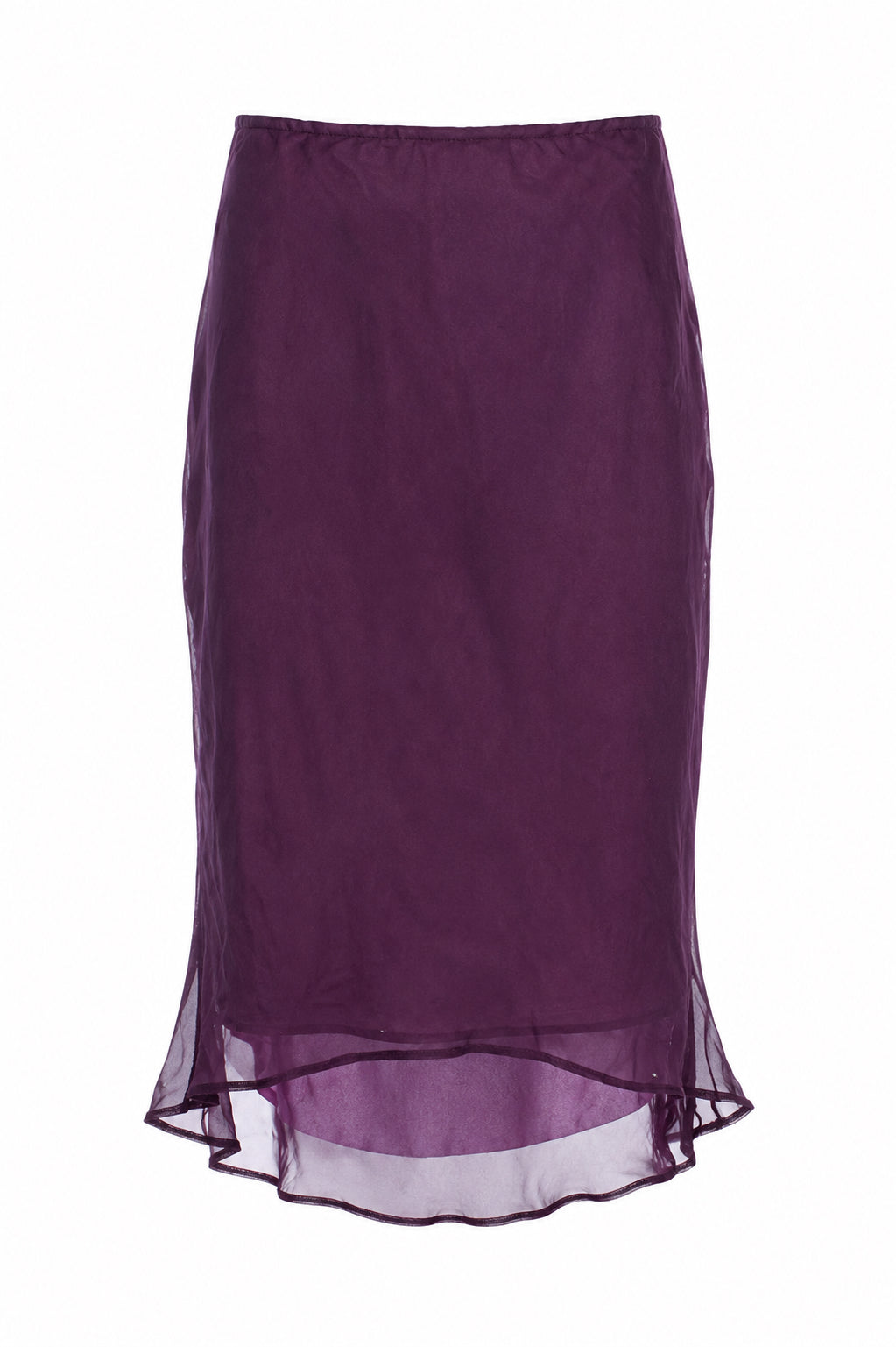 Asymmetrical skirt with rhinestones on the front