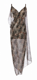 Open back see through leopard dress / cover up