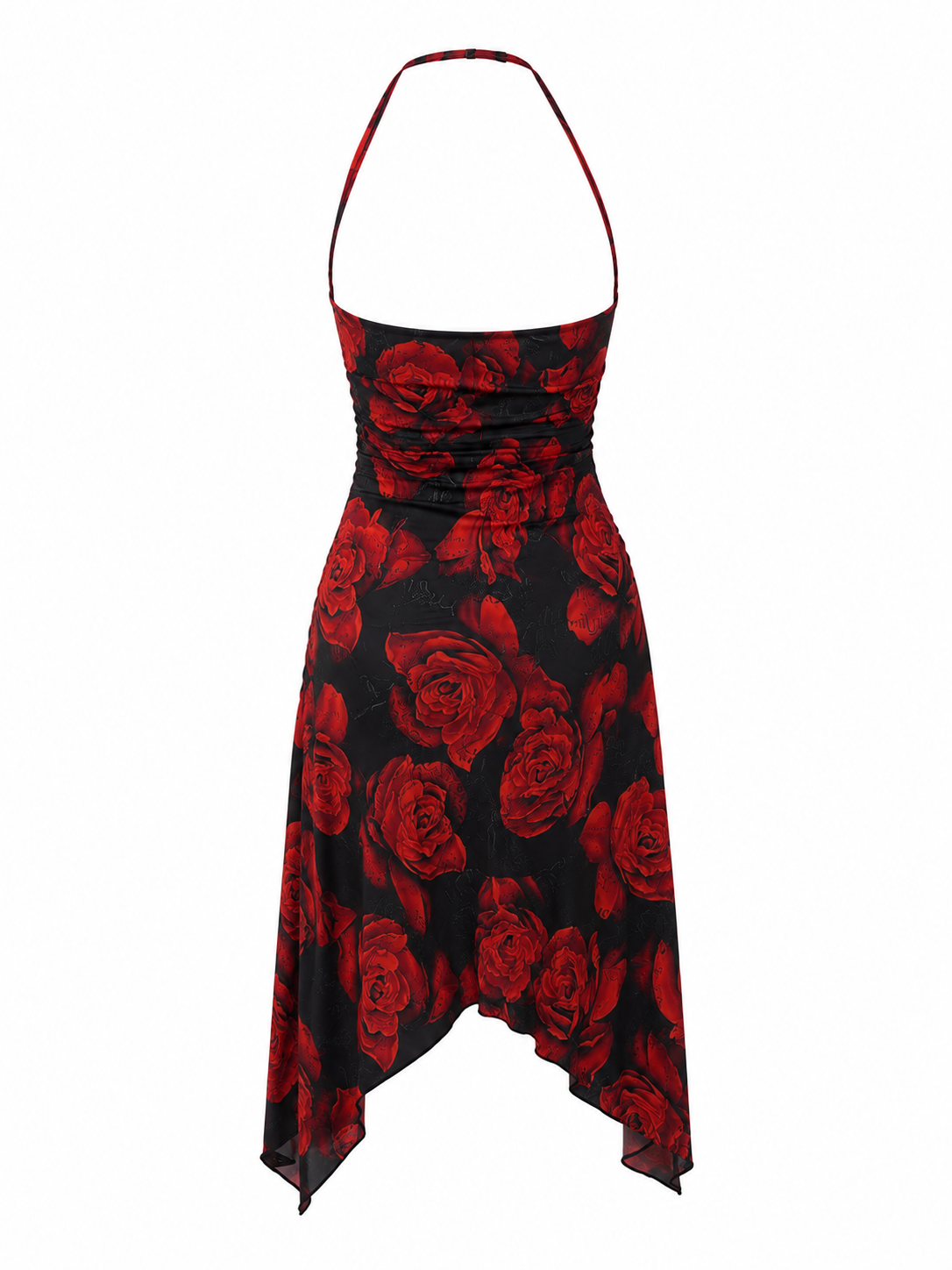 Halter neck floral dress