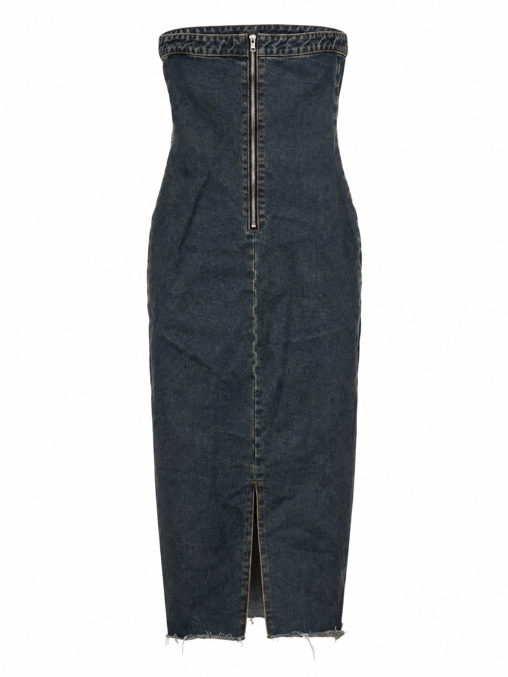 Strapless denim dress