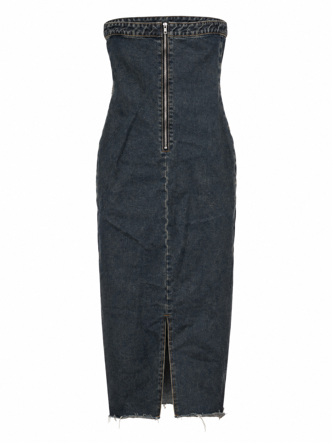 Strapless denim dress