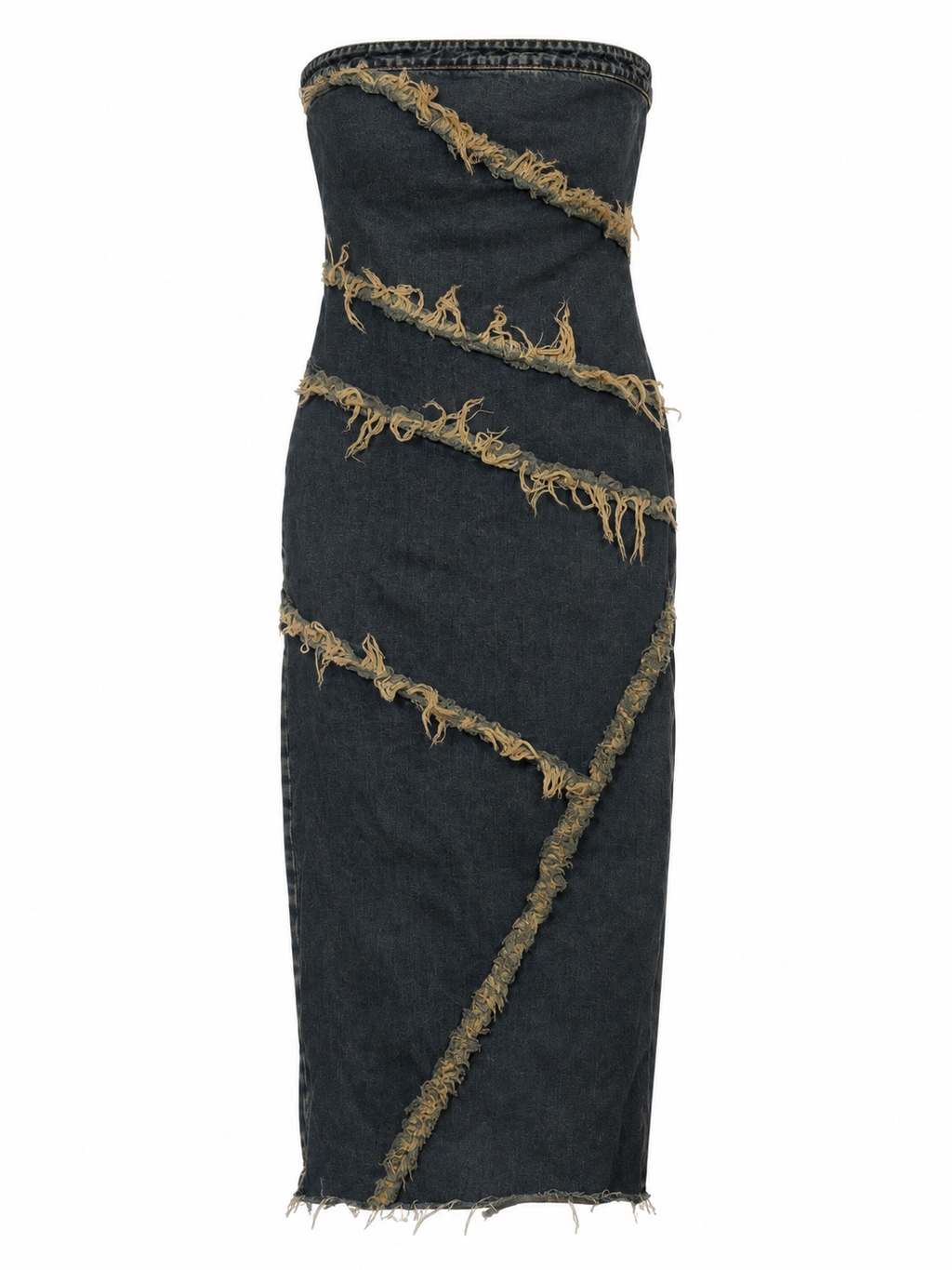 Strapless denim dress