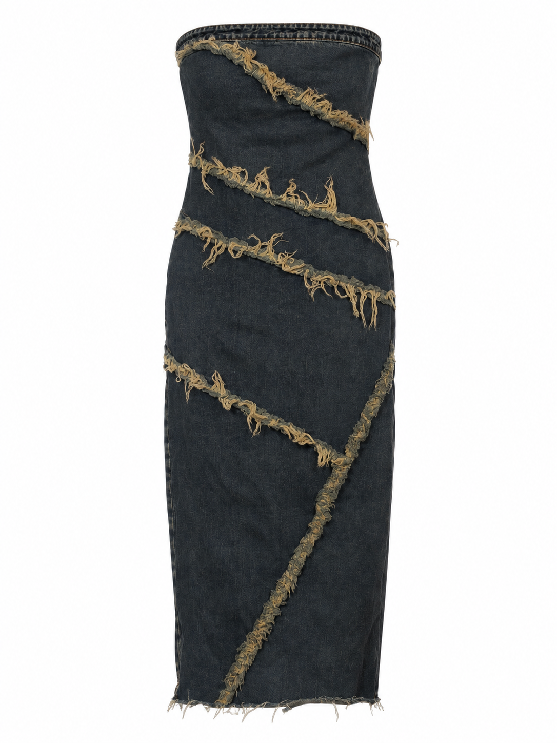 Strapless denim dress
