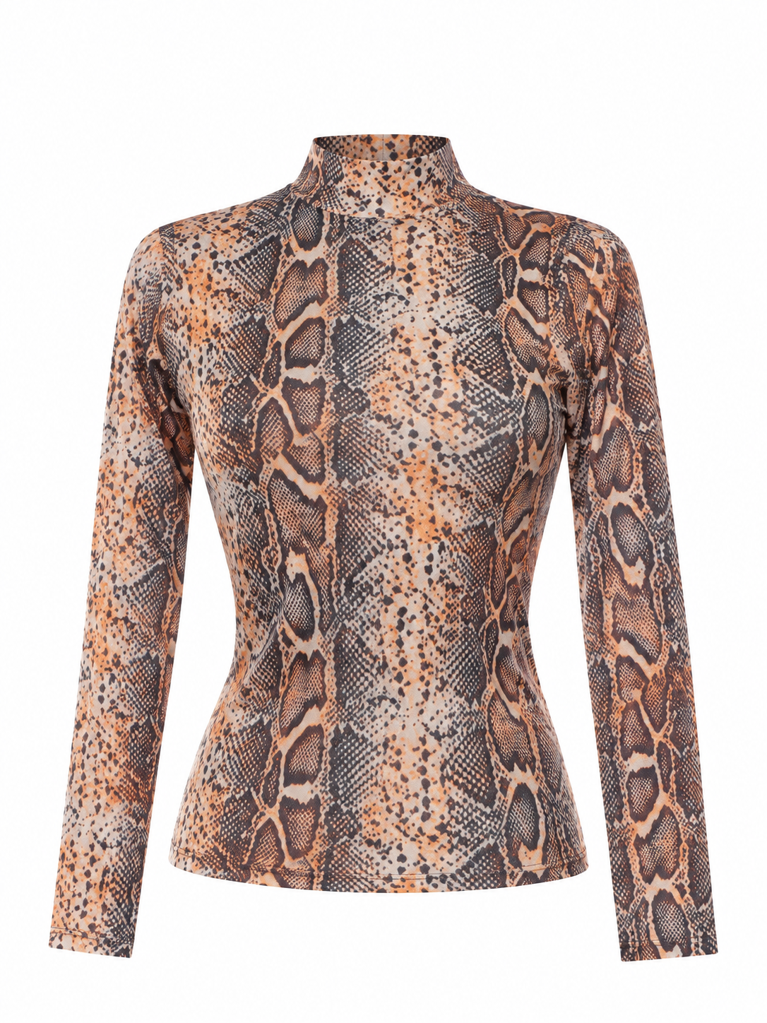 Snake print high neck top