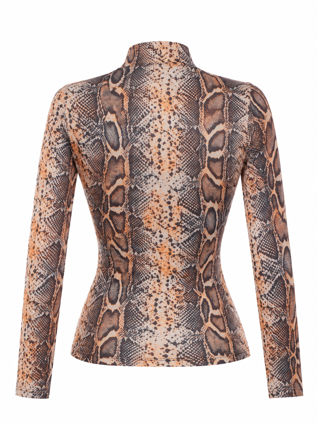 Snake print high neck top