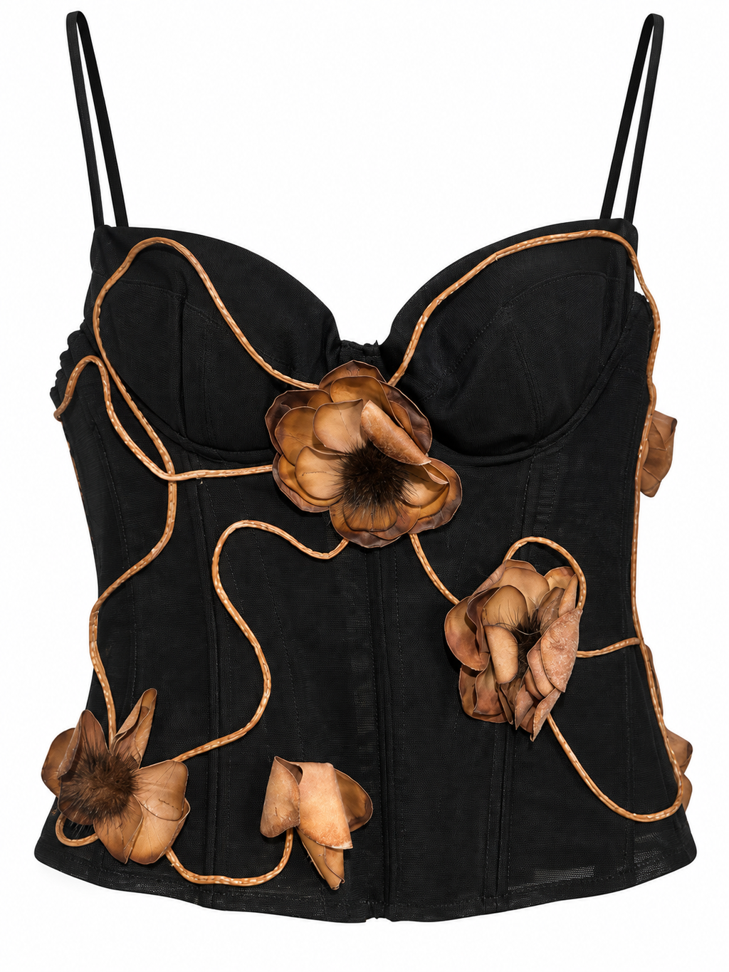 Cinema corset with flowers