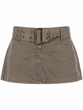 Mini belted skirt