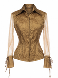 Taffeta corset with mesh back