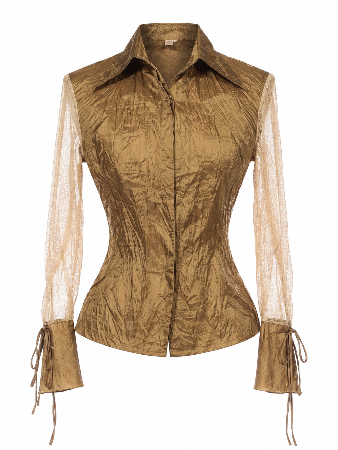 Taffeta corset with mesh back