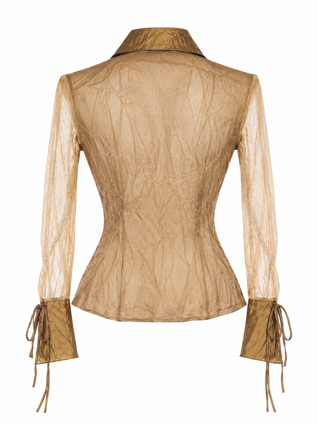 Taffeta corset with mesh back