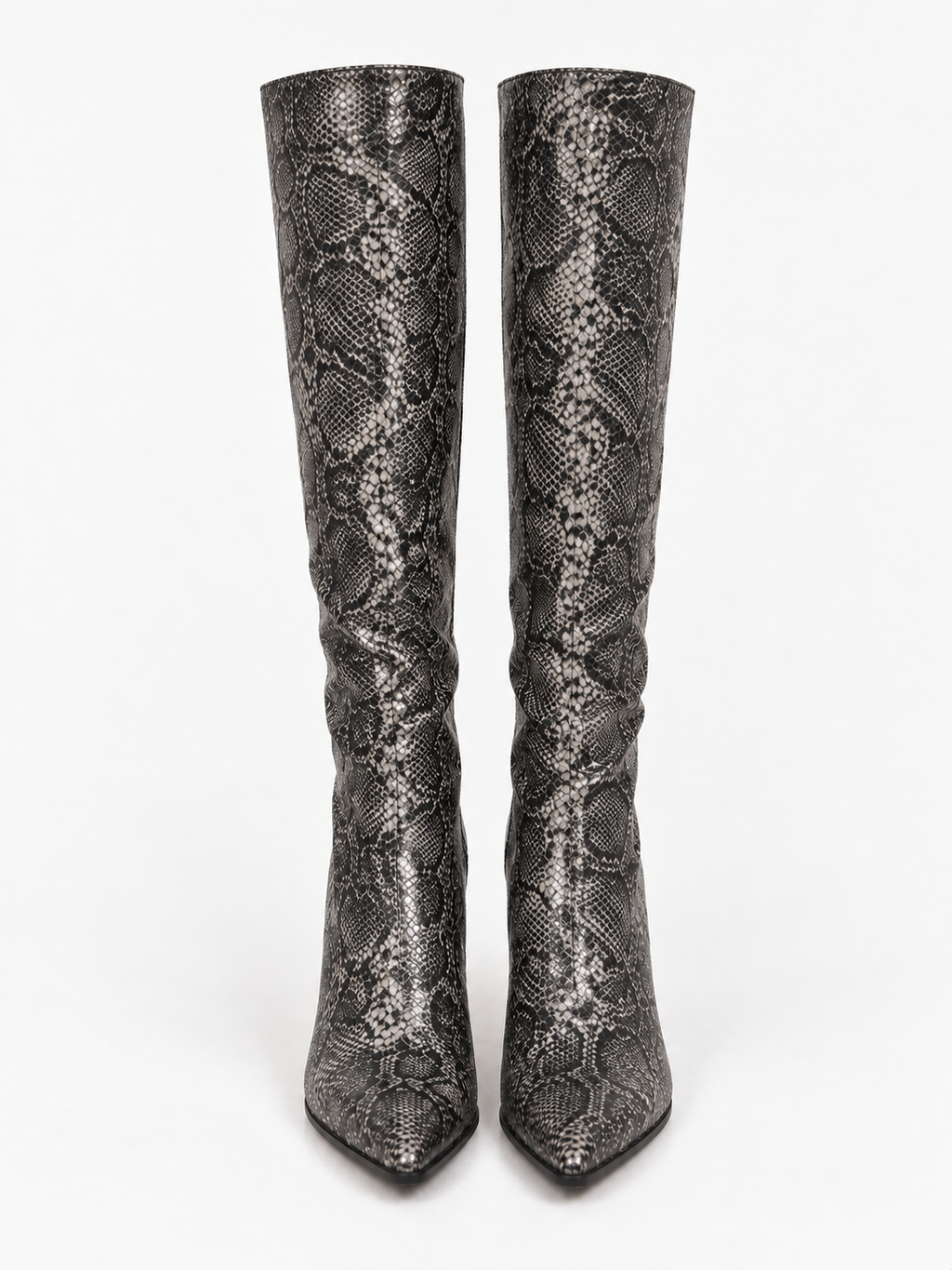 Vintage snake print sock boots