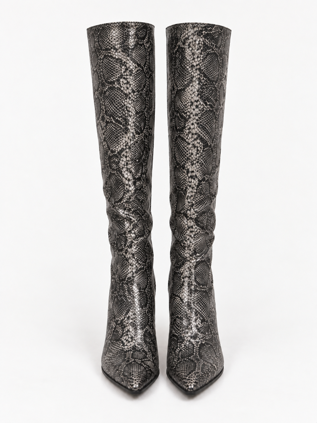 Vintage snake print sock boots