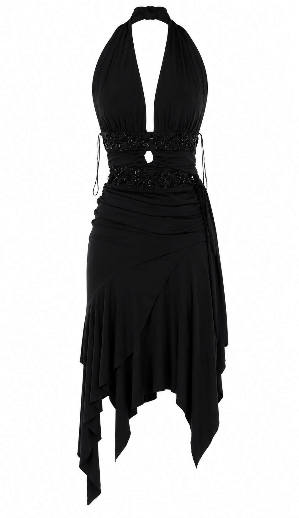Backless asymmetrical dress