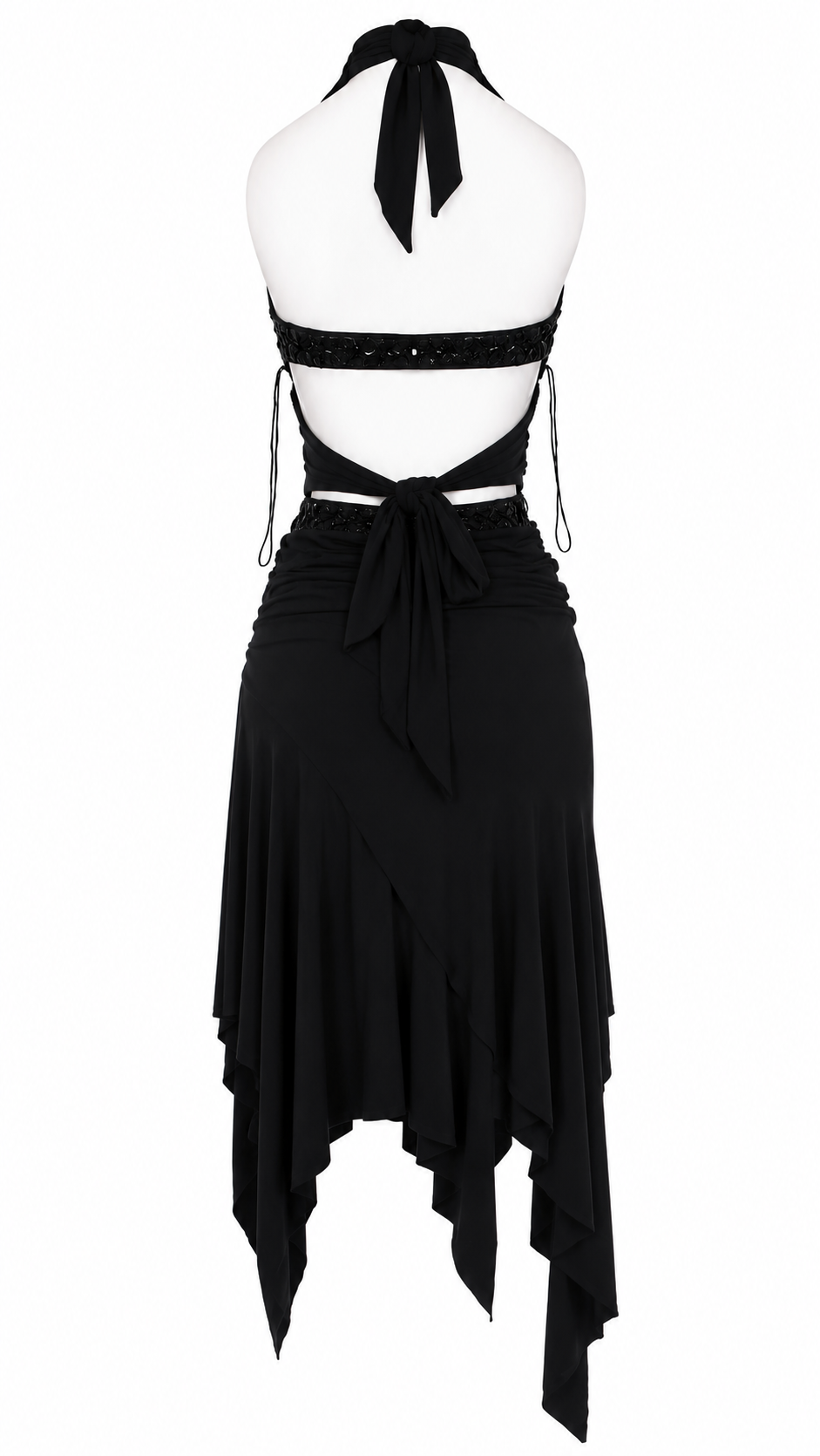 Backless asymmetrical dress