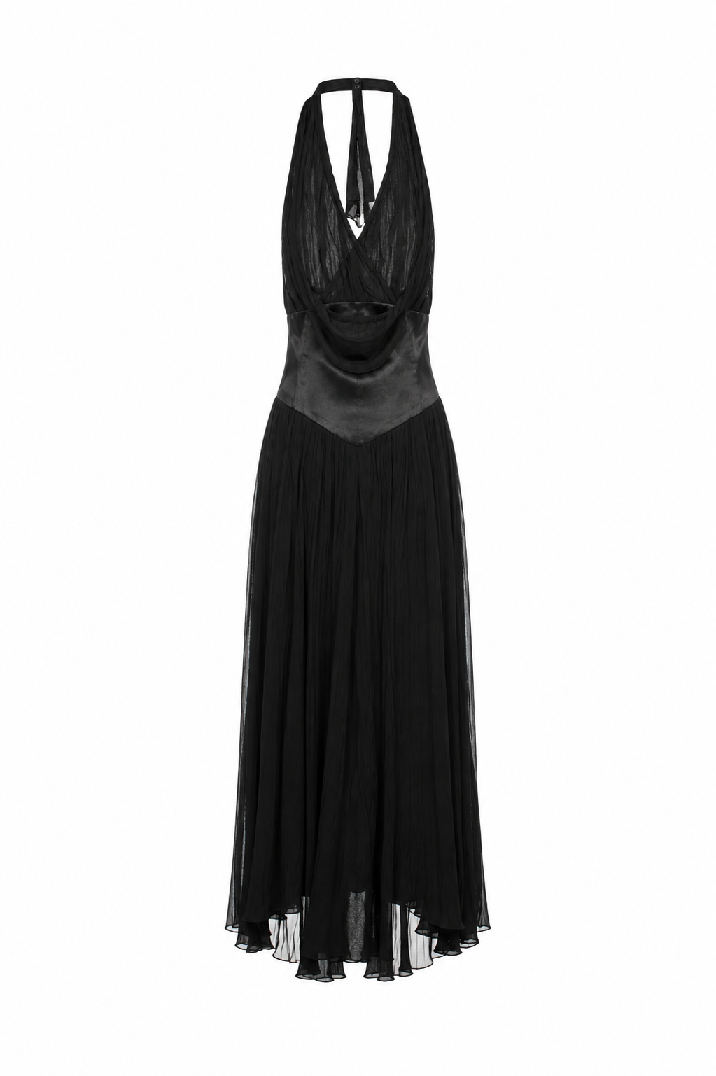 Halter neck backless dress