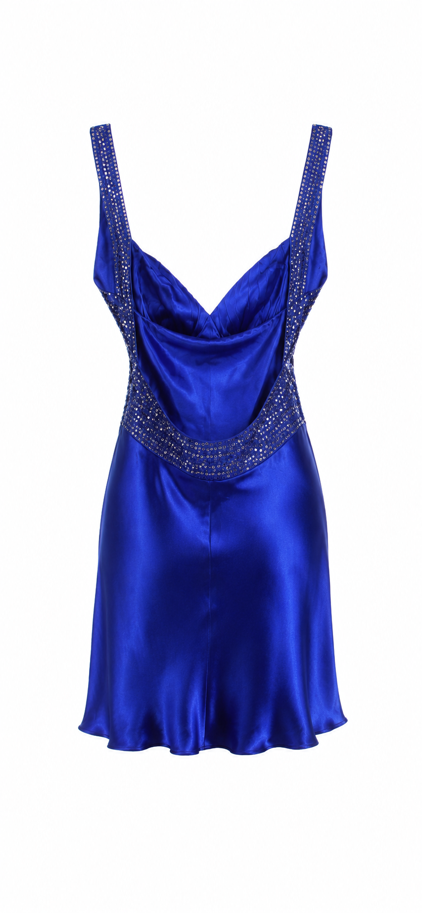 Satin backless mini dress