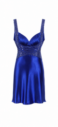 Satin backless mini dress
