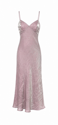 Metallic strappy dress with  rhinestone