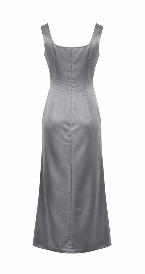 Classy satin fitted dress