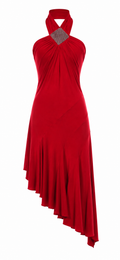 Asymmetrical elastic backless dress