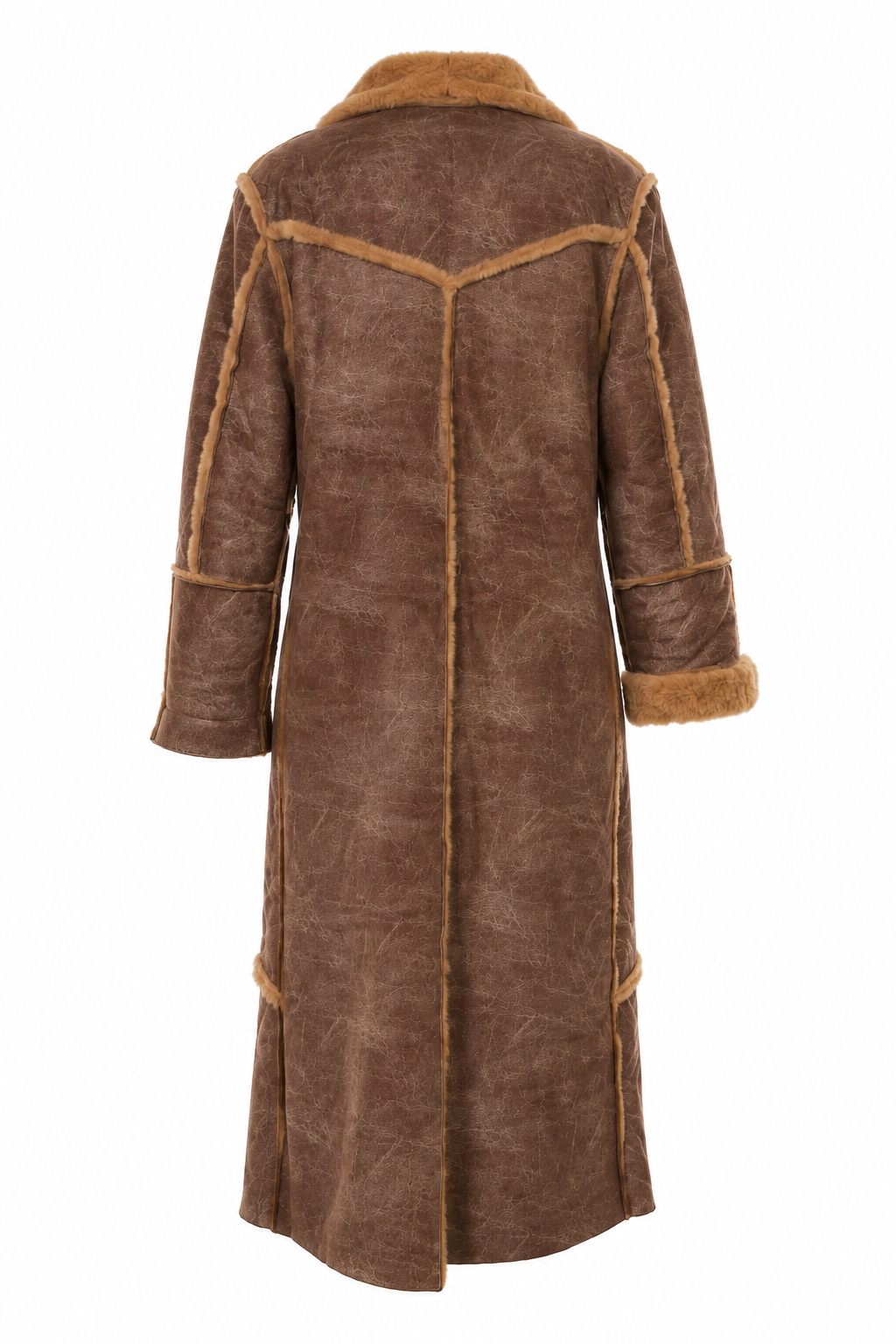 Maxi eco fur coat