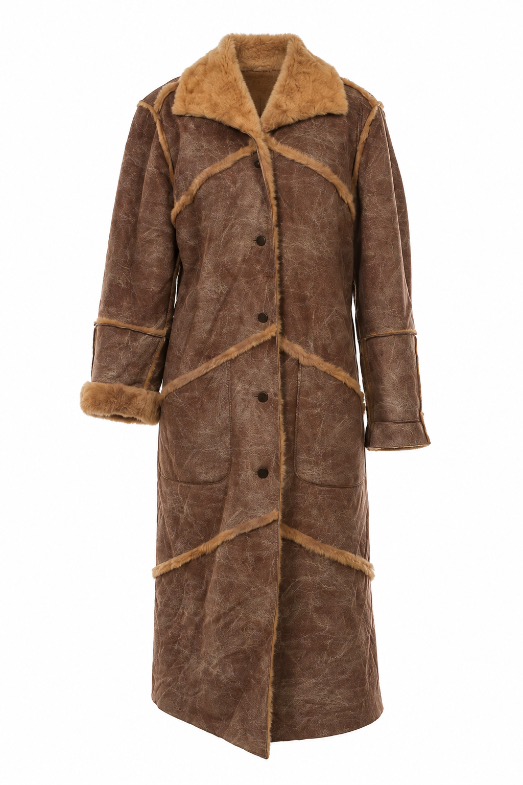 Maxi eco fur coat