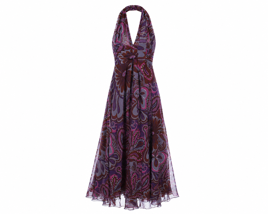 Maxi Halterneck backless dress
