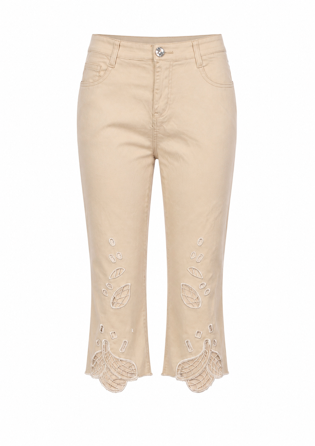 Embroidered capris