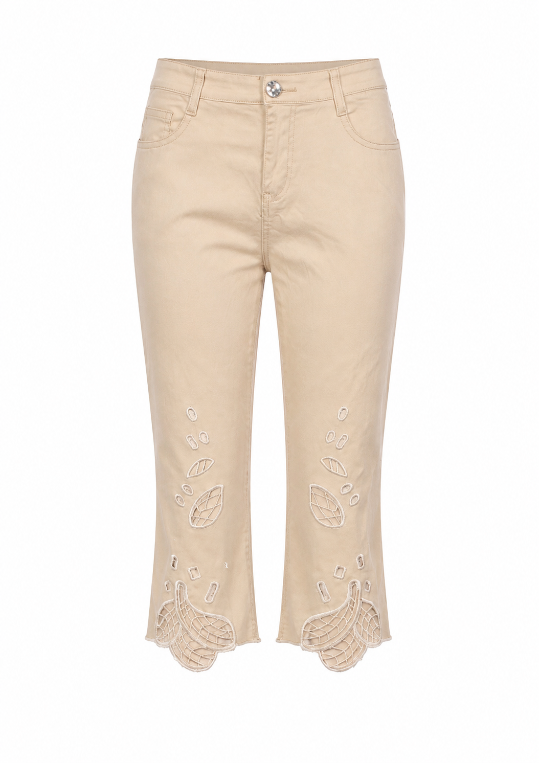 Embroidered capris