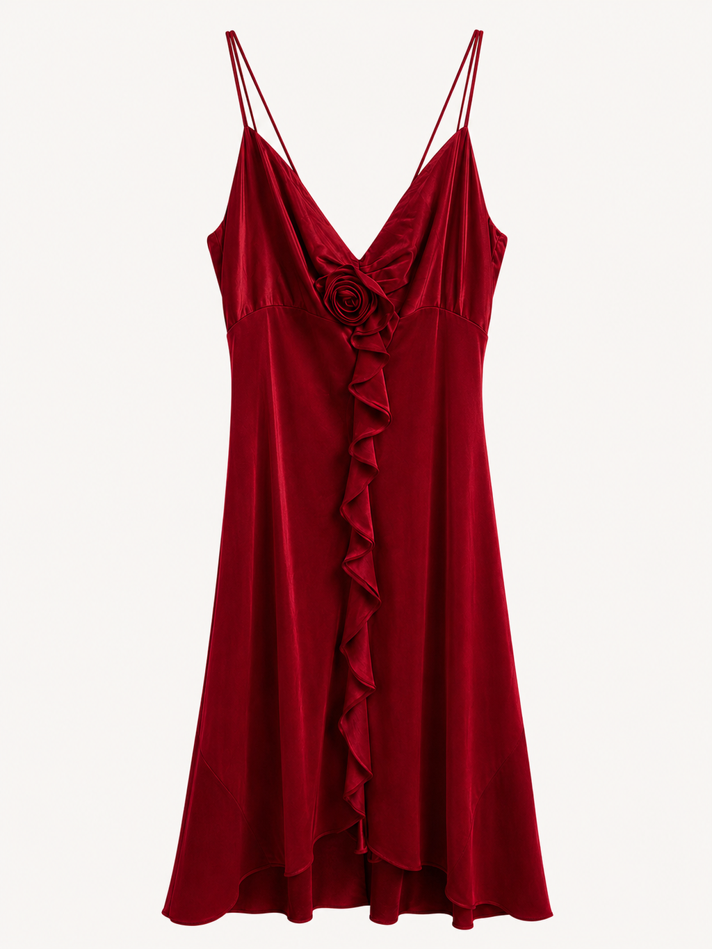 Vintage asymmetrical dress with flower