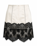 Pencil satin skirt whith lace