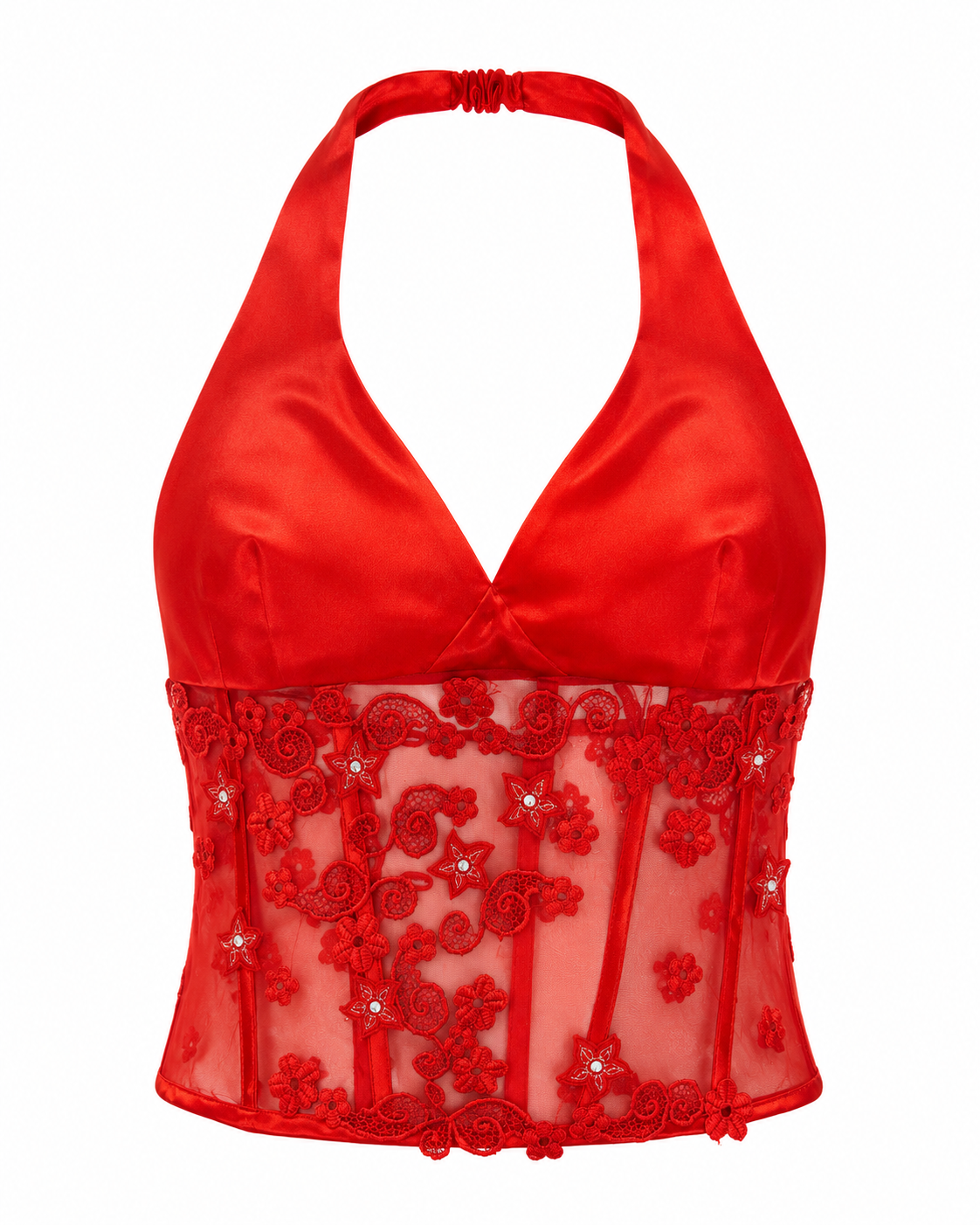 Handmade halter neck corset
