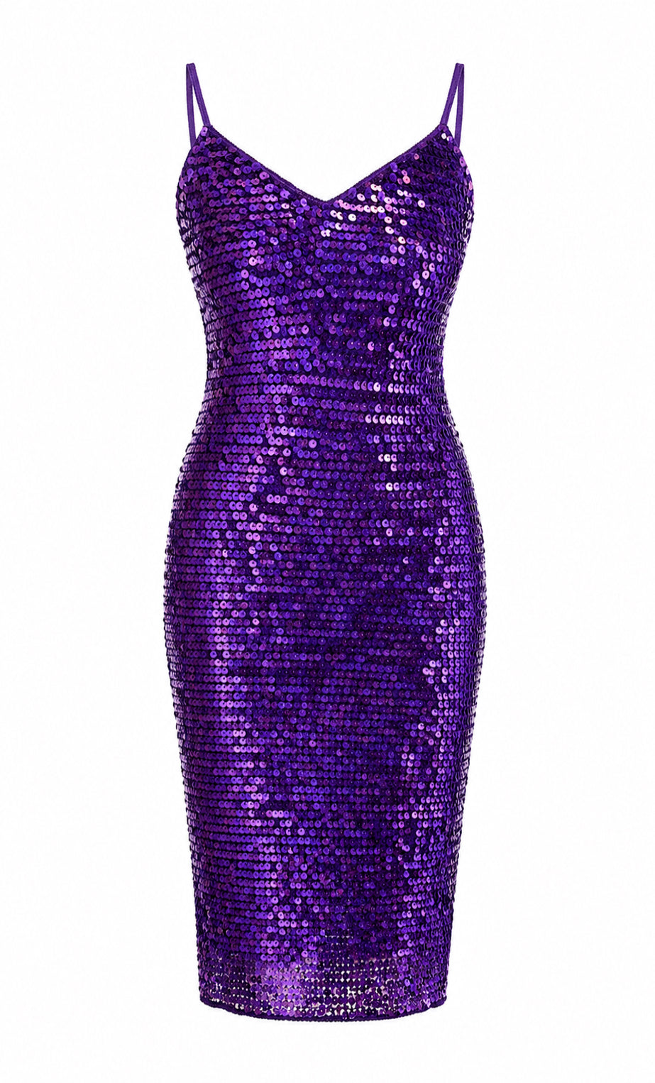 Midi crochet dress with sequins