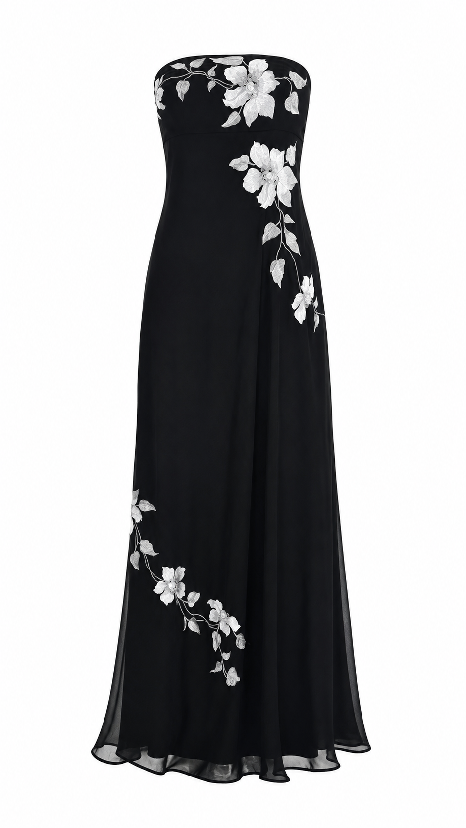 Vintage maxi strapless gown