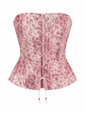 Animal printed corset with sequins
