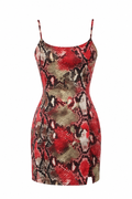 snake printed dress
