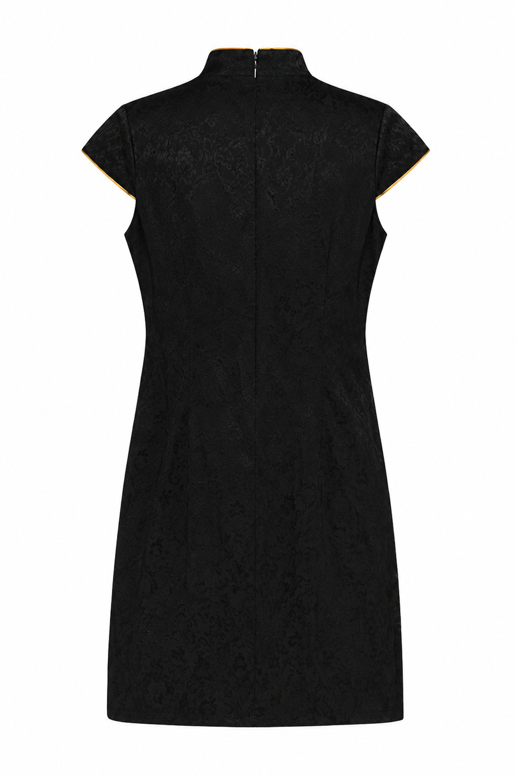 Mandarin dress with big embroidery