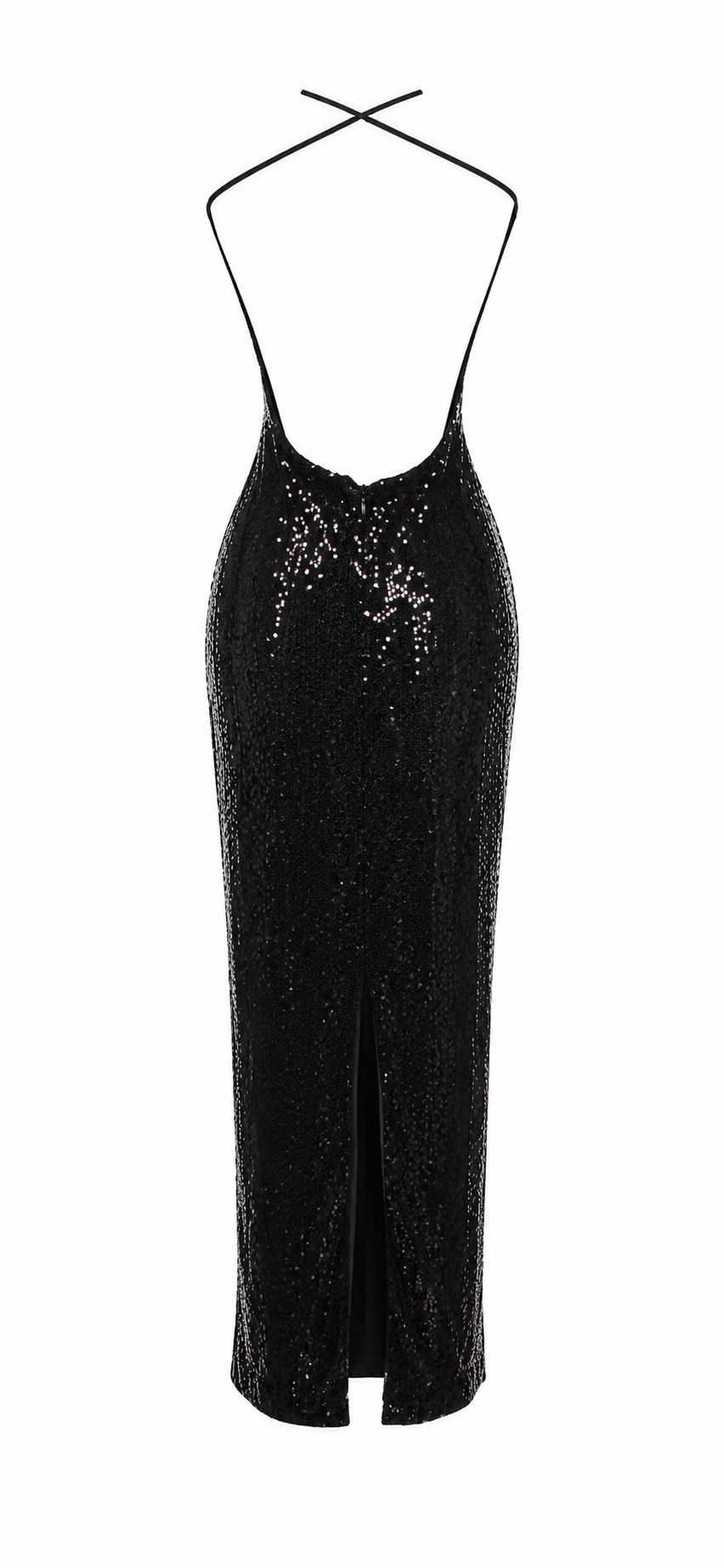 Maxi backless sequin dress