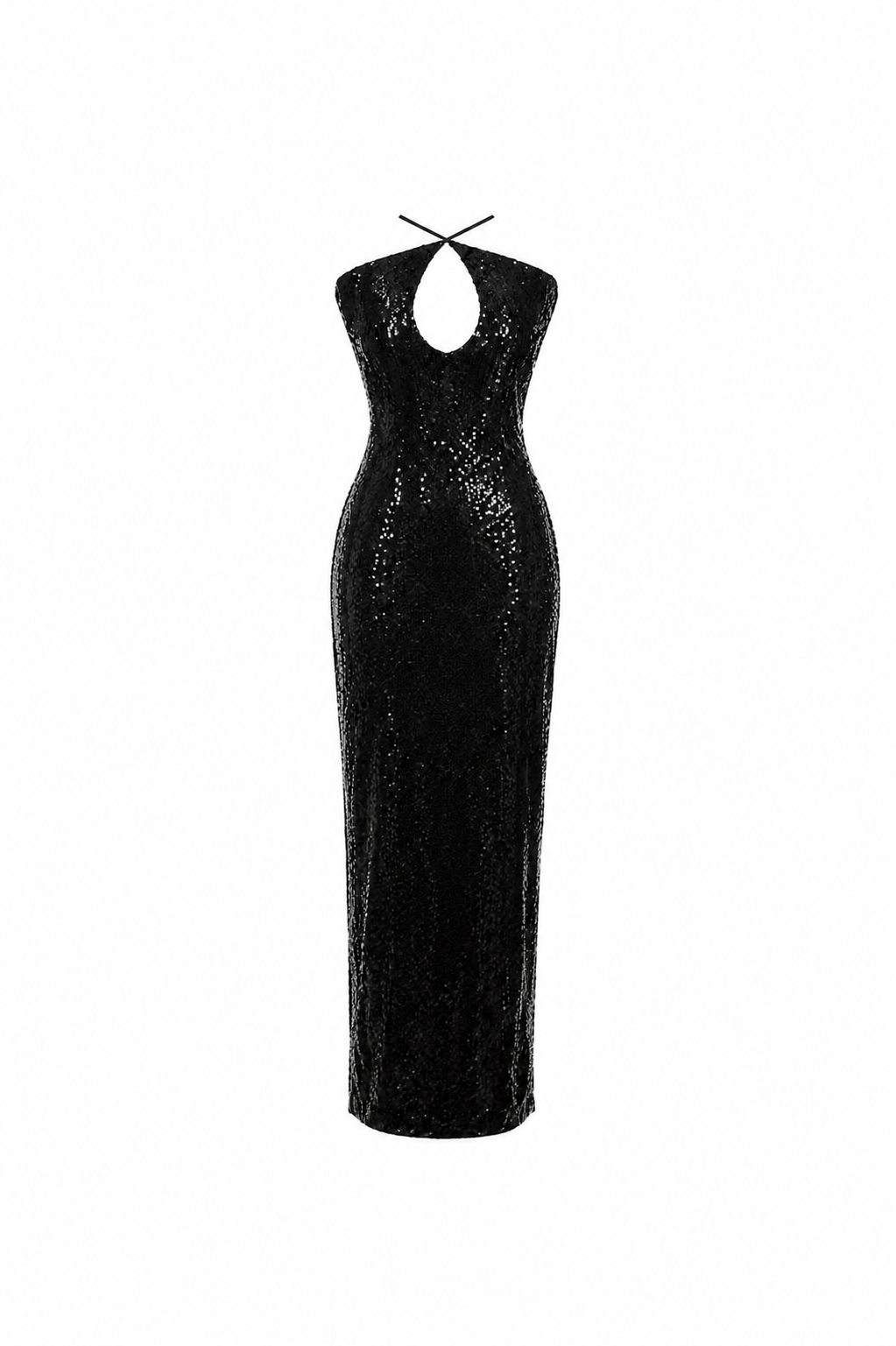 Maxi backless sequin dress